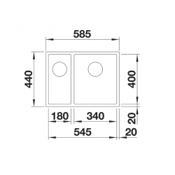 Zlewozmywak Blanco CLARON-STYLE 340/180-U bez korka aut. 522 246